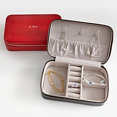 Leather Travel Jewelry Case